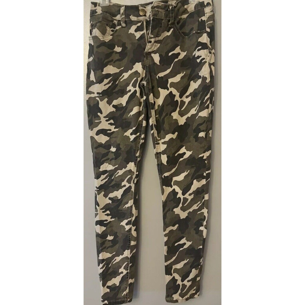 Royalty Jeans Womens Size 6 Green Camo Wanna Betta Butt Comfort Stretch Basic